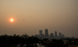 Wildfire-induced hazey Denver skyline Photo credit: Kevin J. Beaty/Denverite 